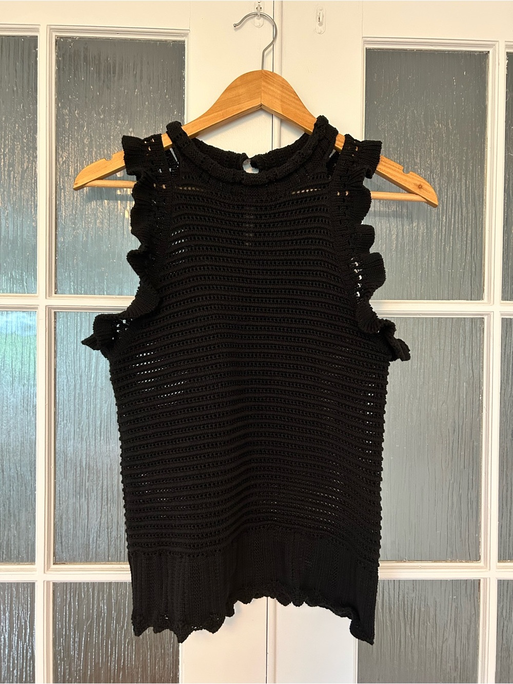 🖤 Melissa Nepton Rana Ruffle Knit Top